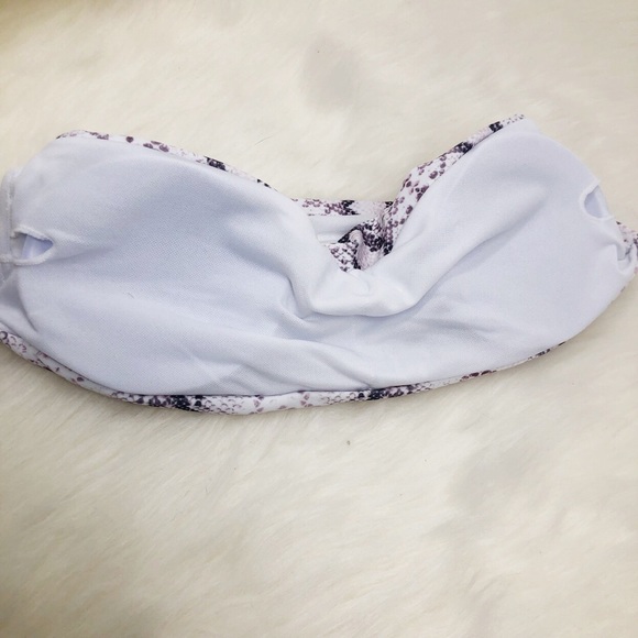 Snakeskin Strapless Bandeau Cheeky Bikini - Picture 6 of 7